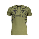 Cavalli Class Green Cotton T-Shirt -   -  Cavalli Class.